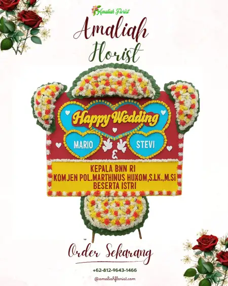 Papan Bunga Pernikahan Suralaya